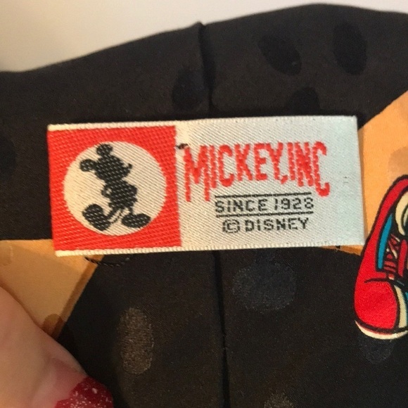 Disney Mickey Inc. Vintage Tie Mickey Bowling Silk - Picture 3 of 15